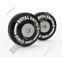 EMBOUTS FIXATIONS AMORTISSEURS ARRIERE NOIRS pour Royal Enfield CONTINENTAL GT 650 EURO 4