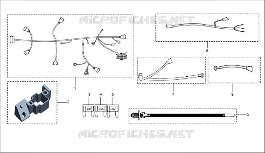 FAISCEAU ELECTRIQUE ET SUPPORT BOITIER DE FUSIBLES Royal Enfield MOTO 411 HIMALAYAN HIMALAYAN 410 EURO 4  HIMALAYAN 410 EURO 4